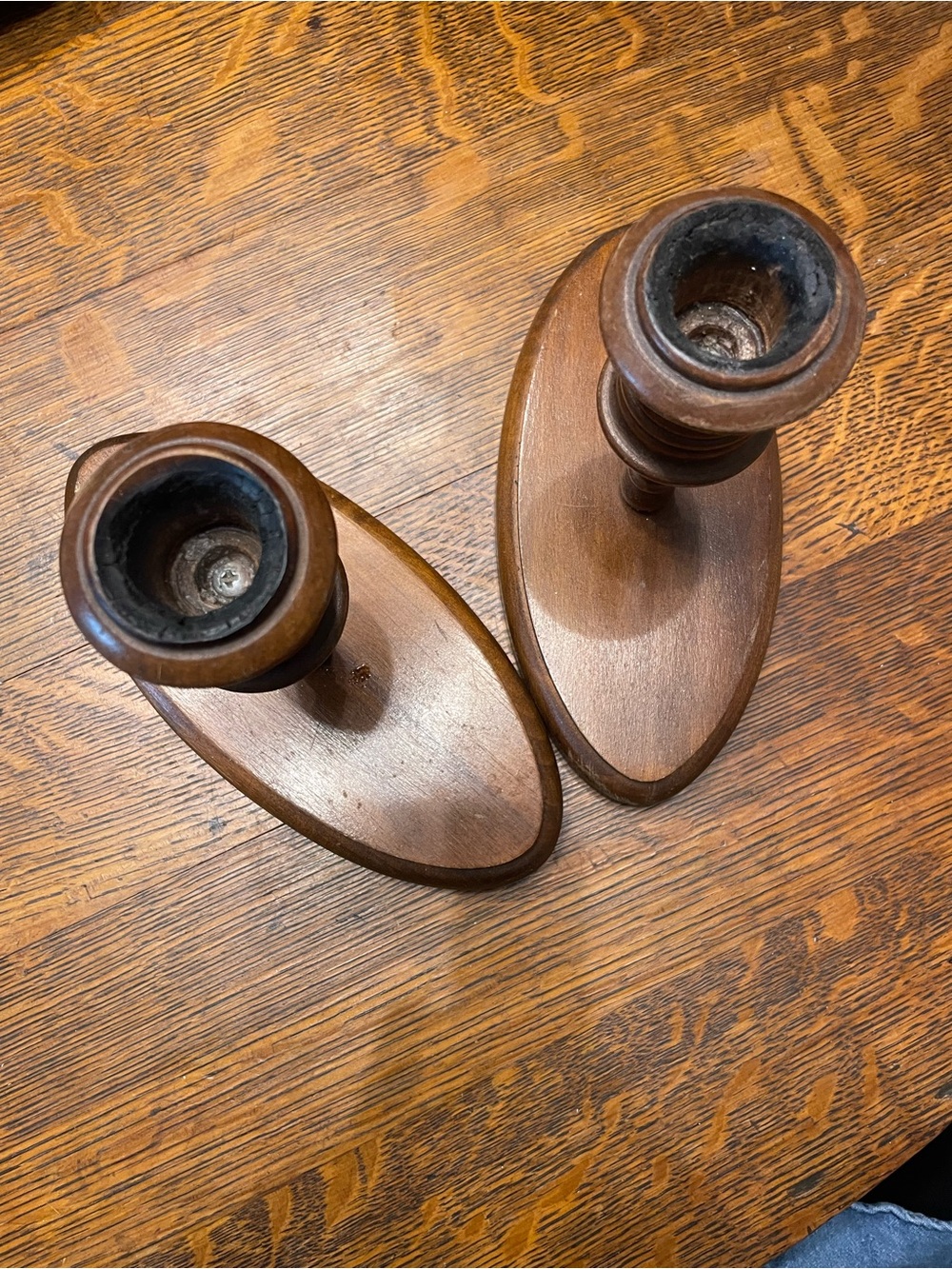 Wooden Brown Candle Holders - Classic Home Accents